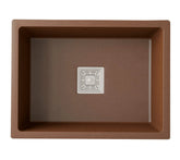 Fossa 24"x18"x9" inch Quartz Single Bowl Kitchen Sink ( Brown ) Fossa Home